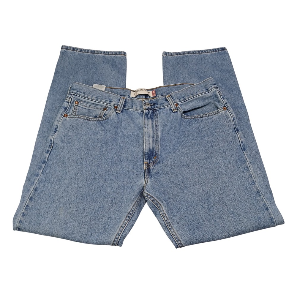 Levis 505 Straight Fit Mens Jeans 36x32 Blue Medium Wash Denim 00505-4891